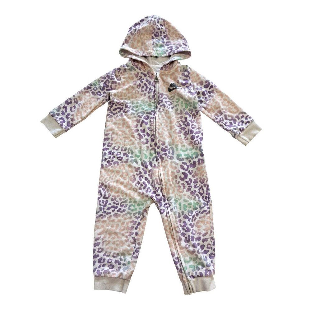 Nike Leopard Coverall 18M Multicolor Zip Up Hooded